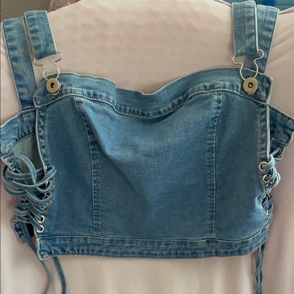 Denim Fashion Nova crop top